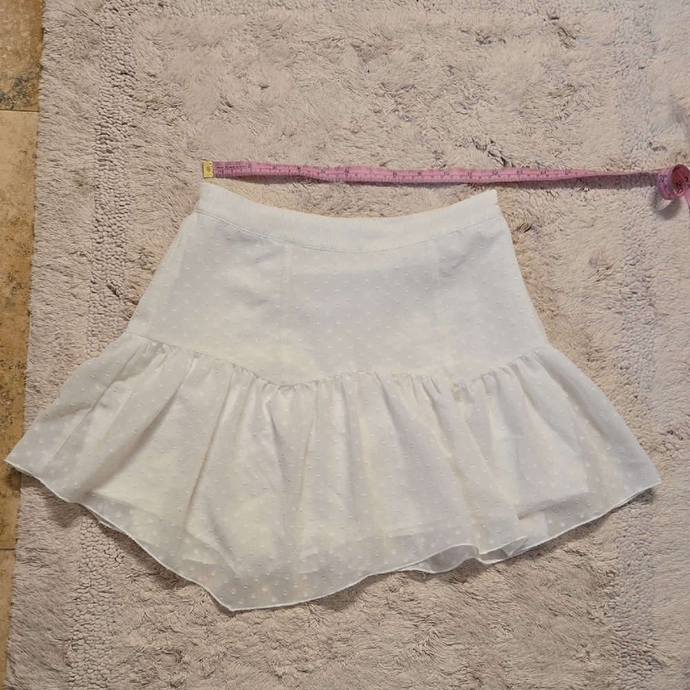 Zara White A-Line Skirt